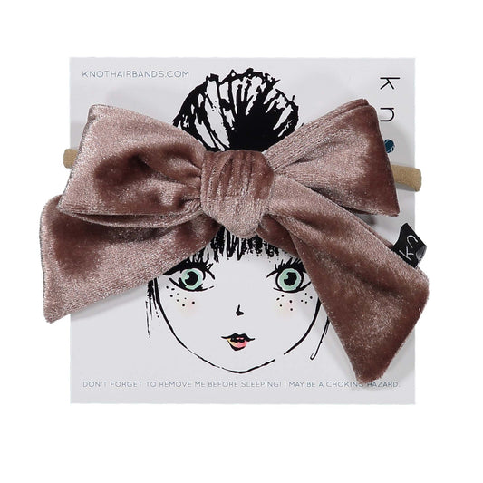 VELVET PUFF BOW BAND - KNOT Hairbands