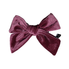 Load image into Gallery viewer, VELVET PUFF BOW CLIP - KNOT Hairbands