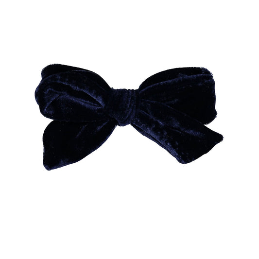 VELVET BOW CLIP // Midnight Navy - KNOT Hairbands