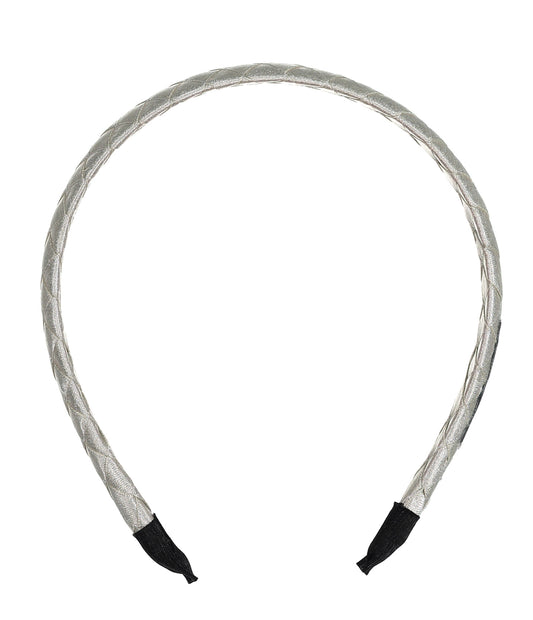 WAFFLE BRAIDED HEADBAND // Silver - KNOT Hairbands