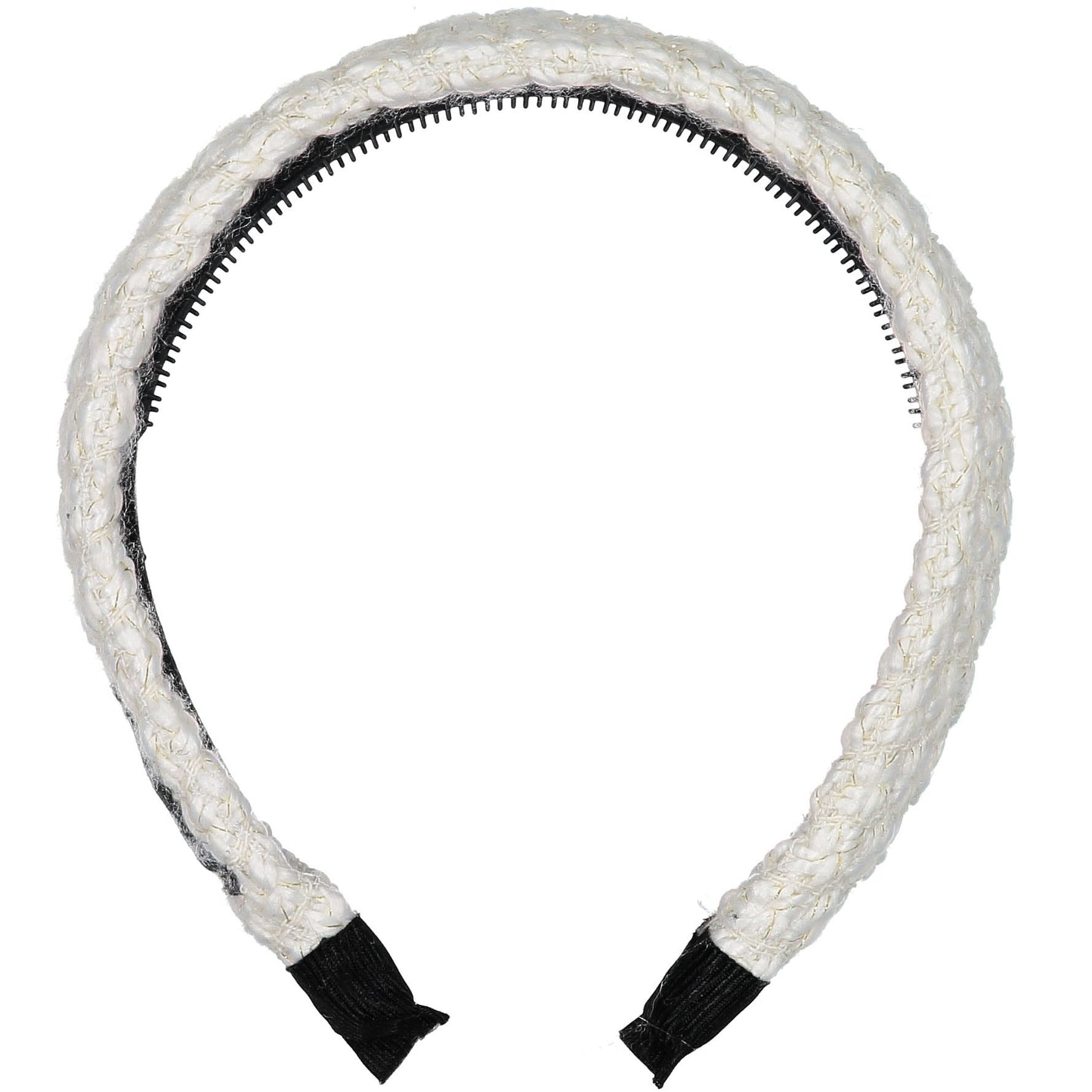 YARN KNIT HEADBAND // Gold + Pearl Mix - KNOT Hairbands