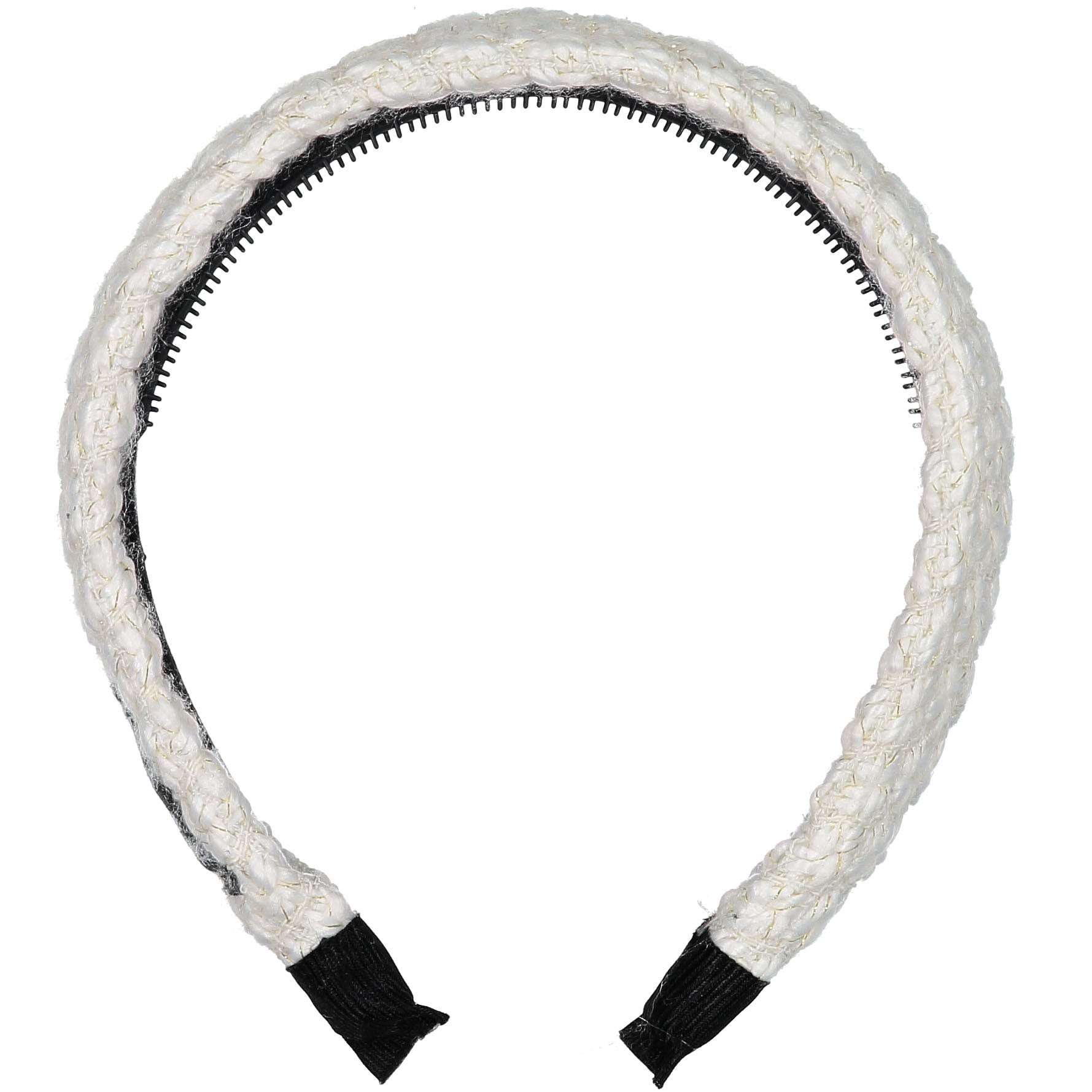 YARN KNIT HEADBAND // Gold + Pearl Mix - KNOT Hairbands