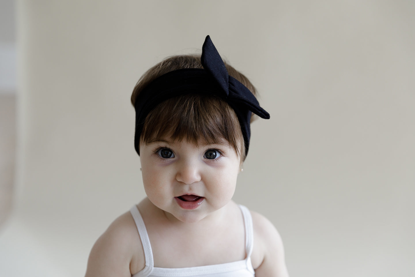 Mini Bow Headwrap // White - KNOT Hairbands
